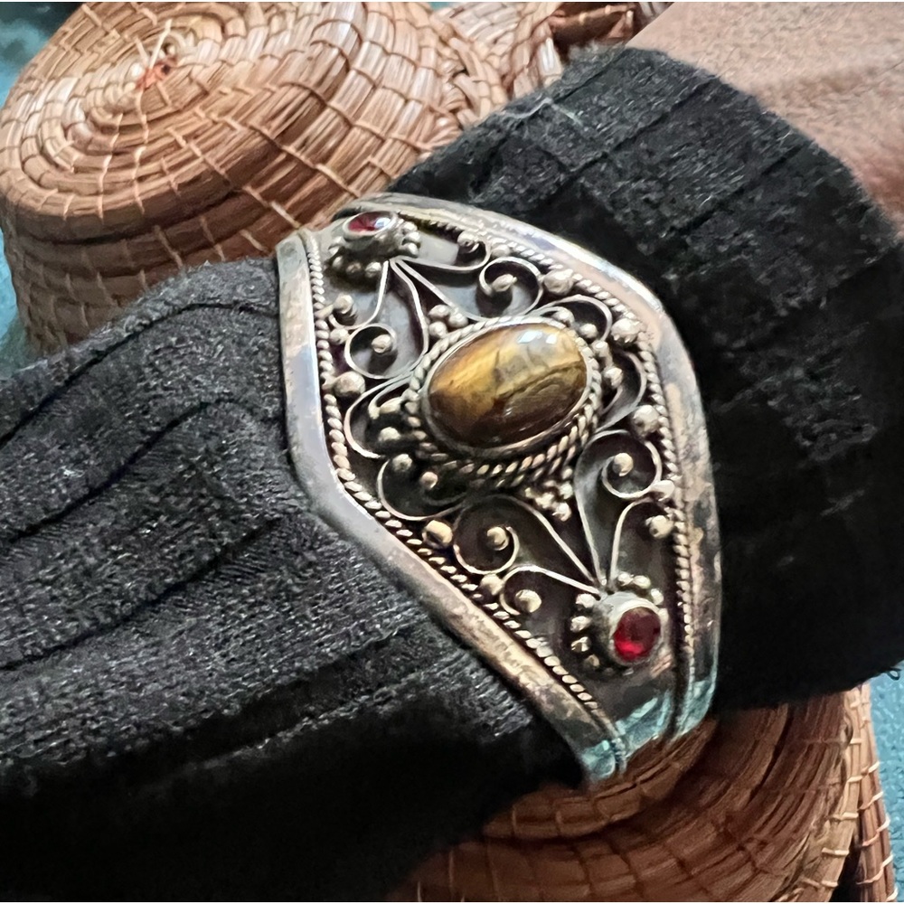 Tiger eye morrocan  tribal bracelet